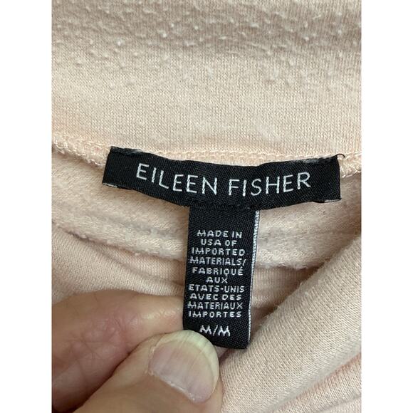 EILEEN FISHER Women’s Sz M Turtleneck Tencel Lyocell Light Pink Very Soft Top - Picture 12 of 13